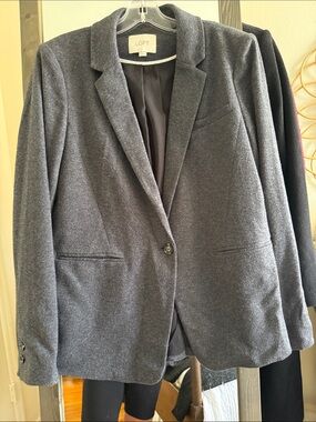 LOFT Dark Gray Tailored Blazer Jacket